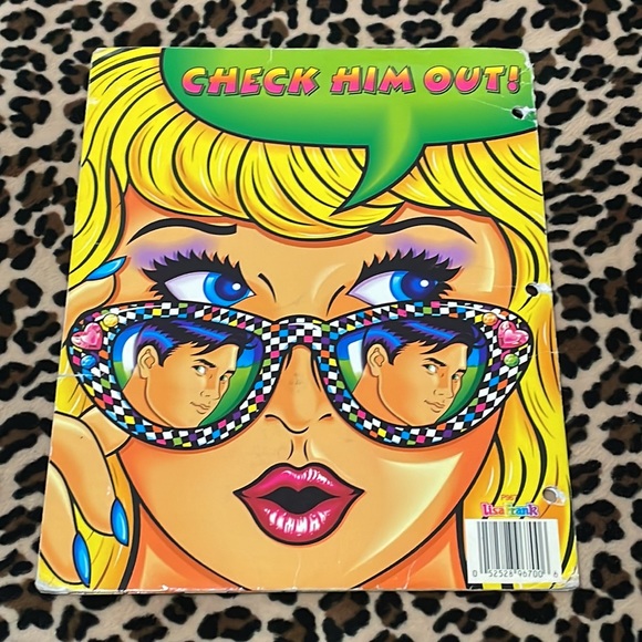 Lisa Frank CHECK HIM OUT! π Folder Vintage Rare Blonde 80s 90s Sunglasses Kiss - Picture 2 of 16